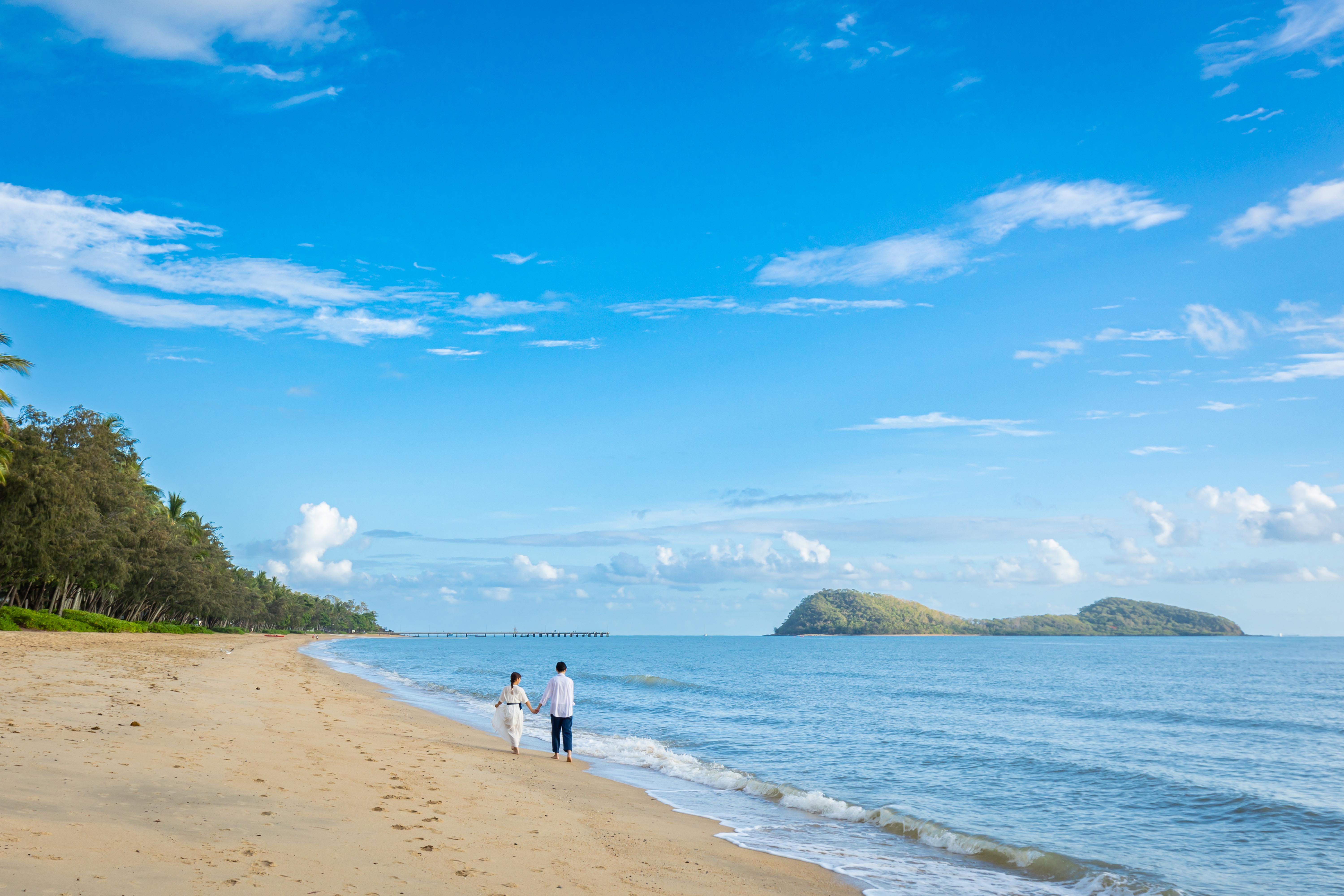 ビーチにて撮影